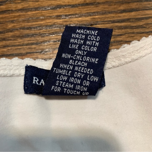 VTG Ralph Lauren Toddler Girls 4T White Pink Floral Long Sleeve Pullover Blouse - Picture 3 of 5